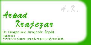 arpad krajczar business card