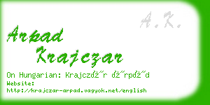 arpad krajczar business card